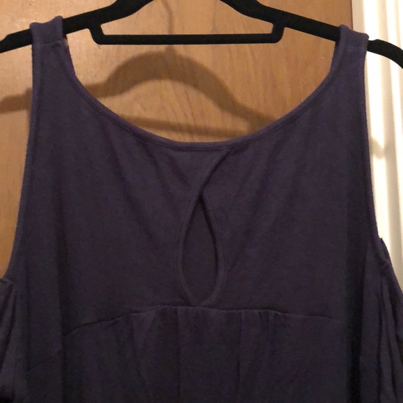 Sonoma Tops - Navy blue cut out shoulder blouse